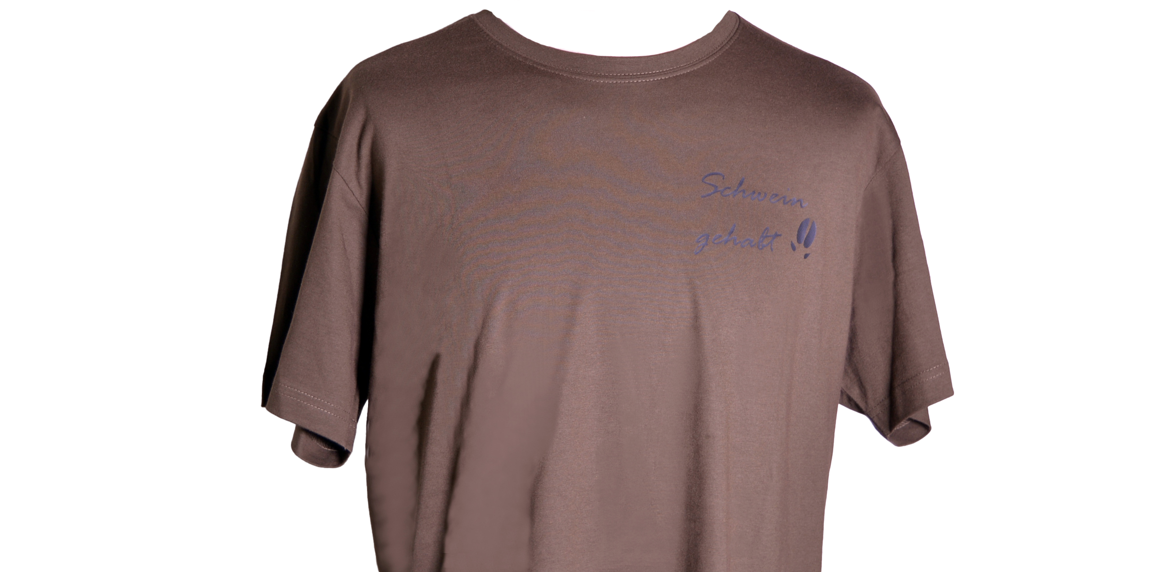 T-Shirt, Schwein gehabt, oliv